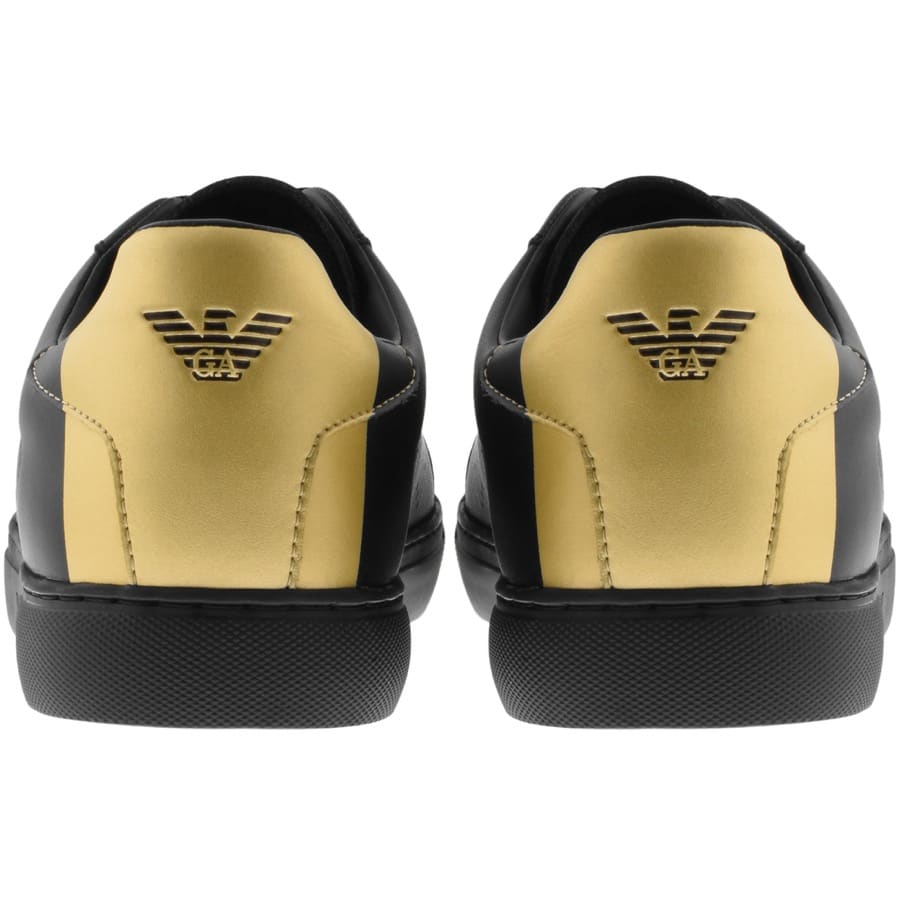 Alternative Image for ProductEmporio Armani Logo Trainers Black2